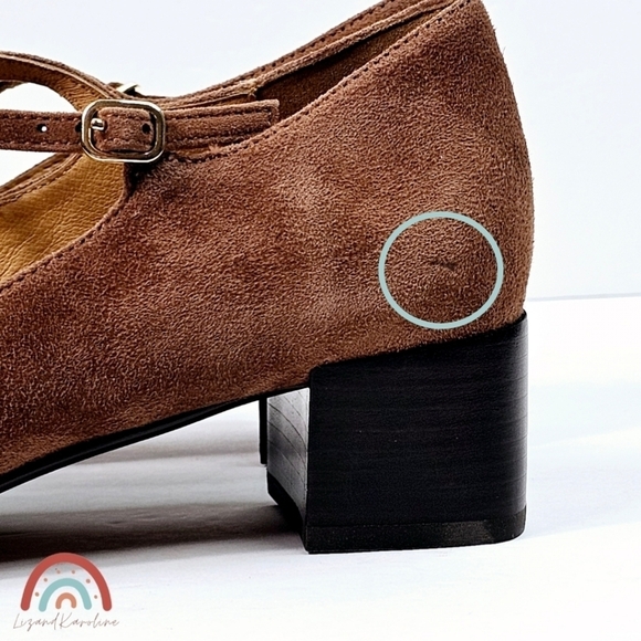 New! Madewell The Nettie Heeled Mary Jane in Soft Mahogany Leather Suede - Picture 12 of 16